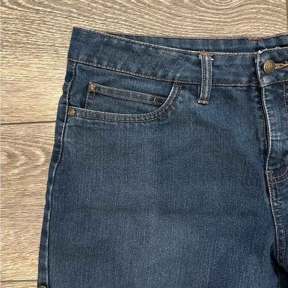 🎄George  Jean Shorts Bermuda Style Dark Wash Size 12 - Picture 2 of 8